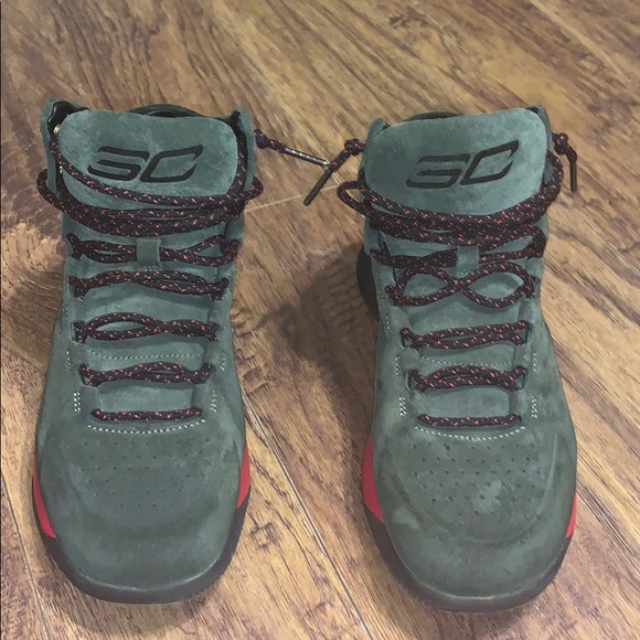 Men’s Under Armour Curry 1 Downtown Green Metallic - Picture 2 of 4